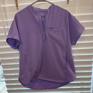 Figs Lavender Scrub Top
